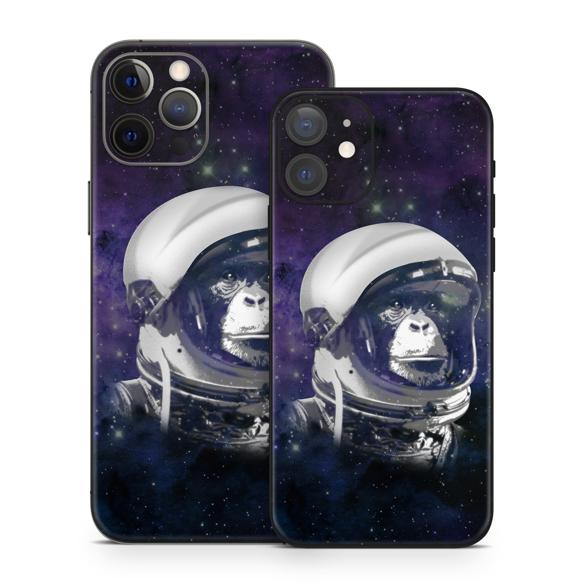 iPhone 12 Series Skin design of Helmet, Astronaut, Personal protective equipment, Illustration, Space, Outer space, Headgear, Fictional character, Sports gear, Football gear, with black, gray, blue, white colors