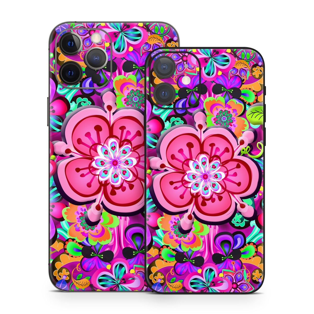 iPhone 12 Skin design of Pattern, Pink, Design, Textile, Magenta, Art, Visual arts, Paisley with purple, black, red, gray, blue colors