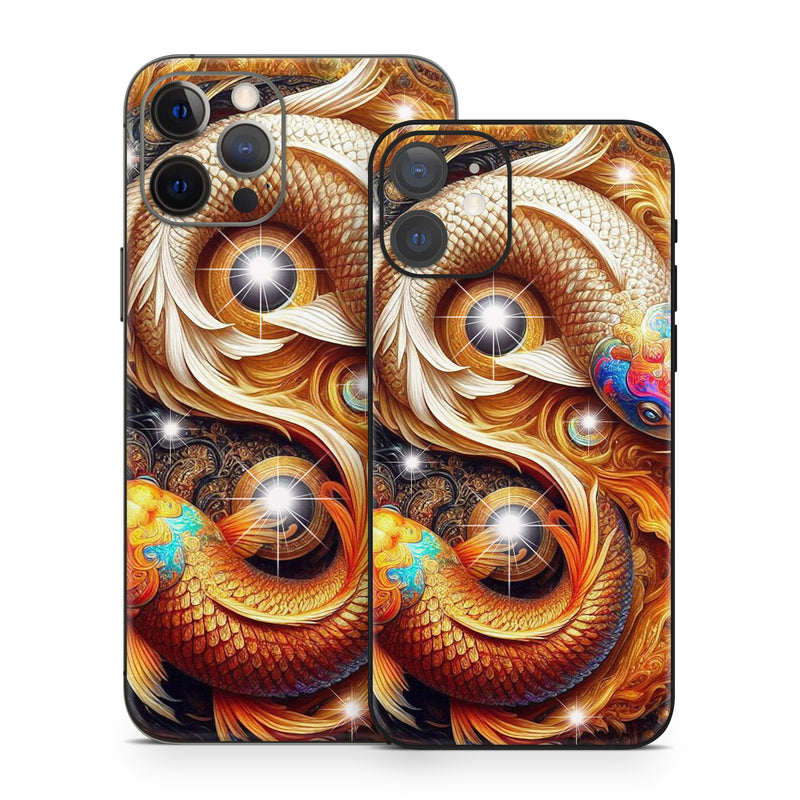 iPhone 12 Series Skin design of Fractal art, Graphic design, Design, Fictional character, Graphics, Mythical creature, Modern art, Scaled reptiles, Mythology, Serpent, with red, orange, yellow, brown, blue, green, white, black colors