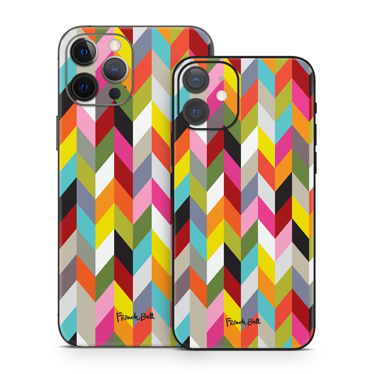 iPhone 12 Series Skin design of Pattern, Orange, Line, Design, Graphic design, Tints and shades, Triangle, with red, green, gray, black, blue, purple colors