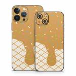Caramel Ice Cream Drip iPhone 13 Series Skin