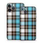 Turquoise Plaid iPhone 13 Series Skin
