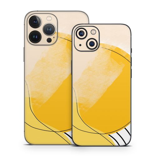 Abstract Yellow iPhone 13 Series Skin