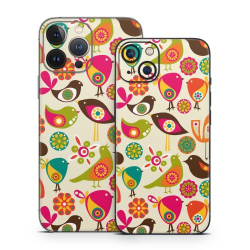 Bird Flowers iPhone 13 Series Skin