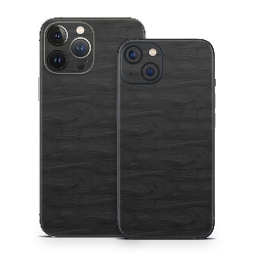 Black Woodgrain iPhone 13 Skin