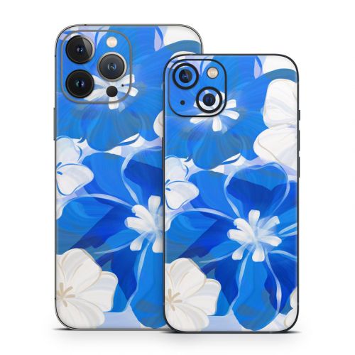 Blue Flowers iPhone 13 Series Skin