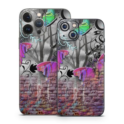 Butterfly Wall iPhone 13 Series Skin