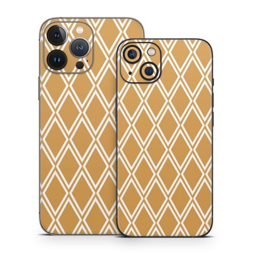 Orange Checks iPhone 13 Series Skin