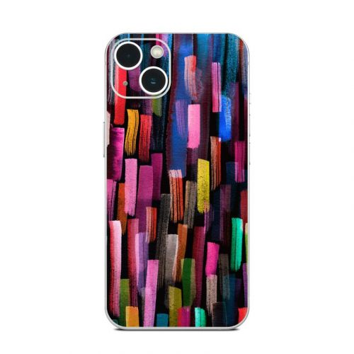 Colorful Brushstrokes Black iPhone 13 Series Skin