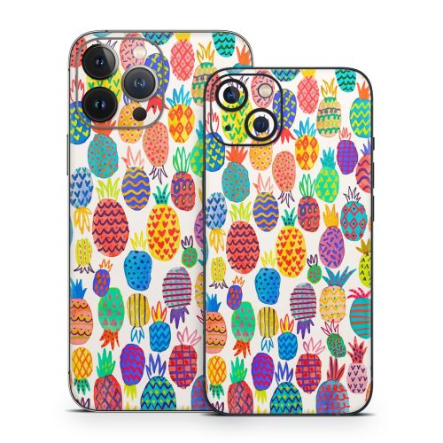 Colorful Pineapples iPhone 13 Series Skin