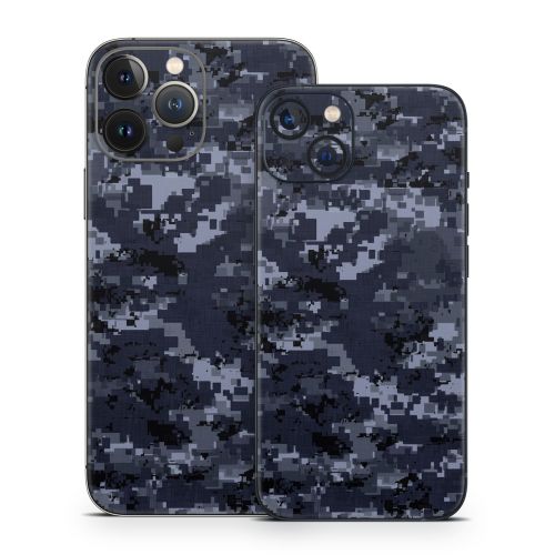 Digital Navy Camo iPhone 13 Series Skin