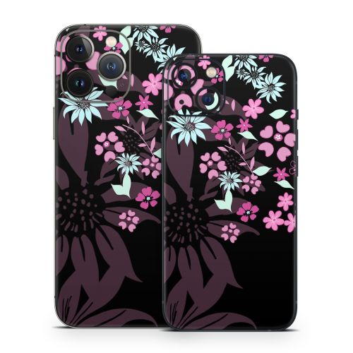 Dark Flowers iPhone 13 Series Skin