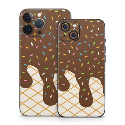 Chocolate Ice Cream Drip iPhone 13 Series Skin