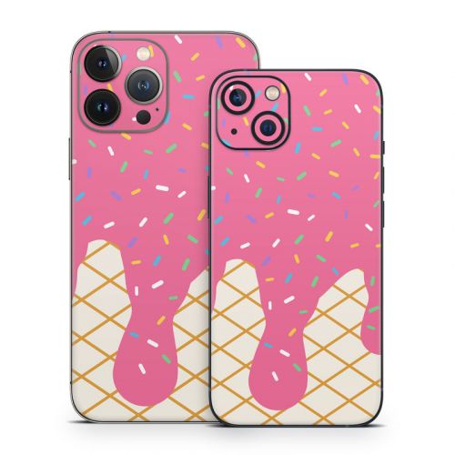 Strawberry Ice Cream Drip iPhone 13 Series Skin