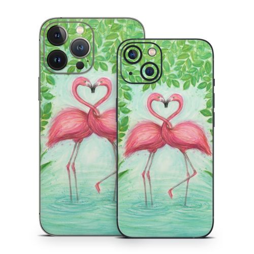 Flamingo Love iPhone 13 Series Skin