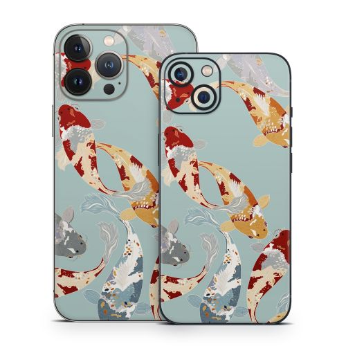 Koi Fish Pond iPhone 13 Series Skin