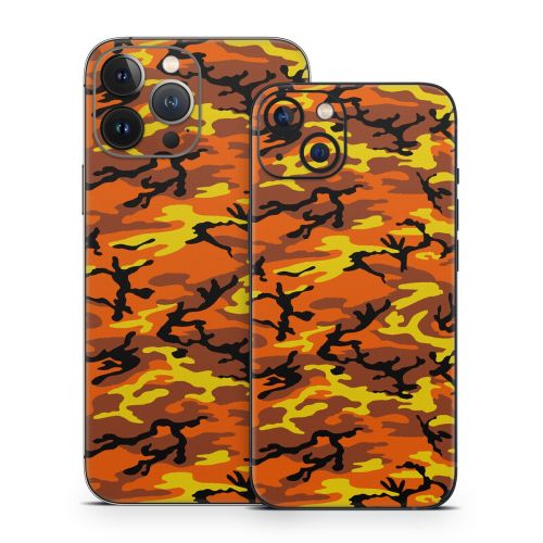 Orange Camo iPhone 13 Series Skin