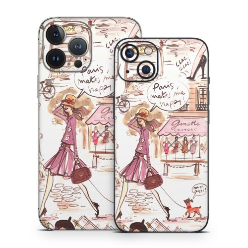 Paris Makes Me Happy iPhone 13 Series Skin