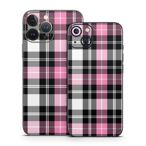 Pink Plaid iPhone 13 Series Skin