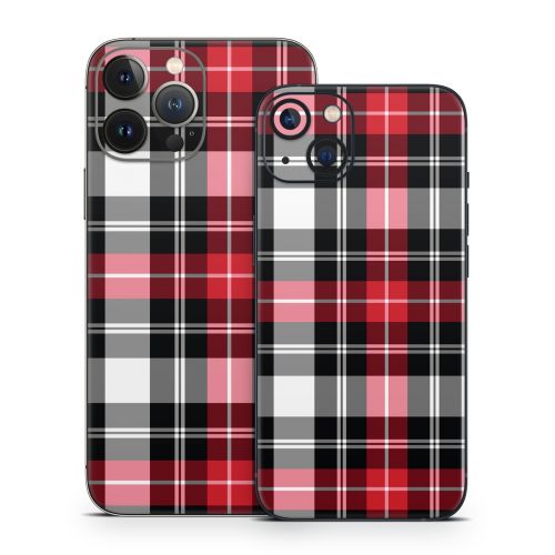 Red Plaid iPhone 13 Series Skin