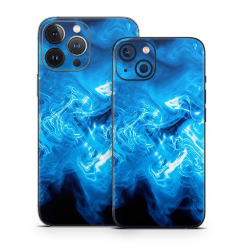 Blue Quantum Waves iPhone 13 Series Skin