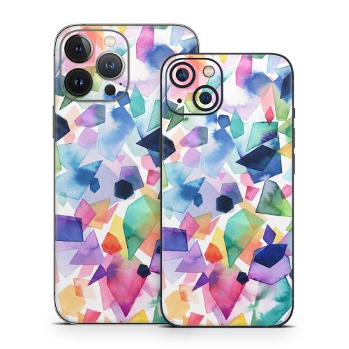 Watercolor Crystals and Gems iPhone 13 Series Skin