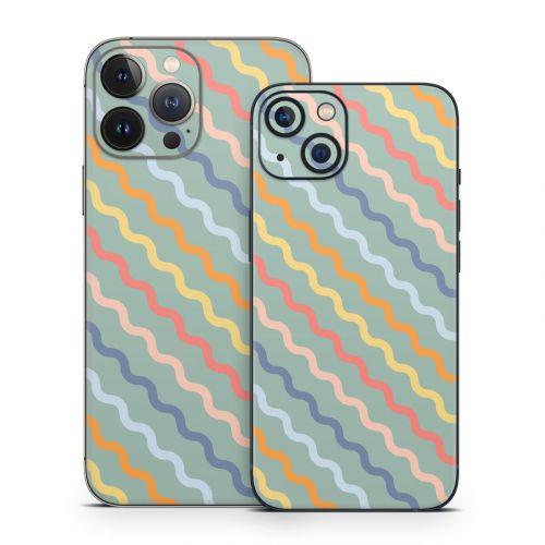 Wavy Diagonal Lines iPhone 13 Series Skin