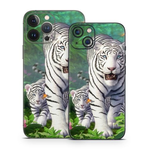 White Tigers iPhone 13 Series Skin
