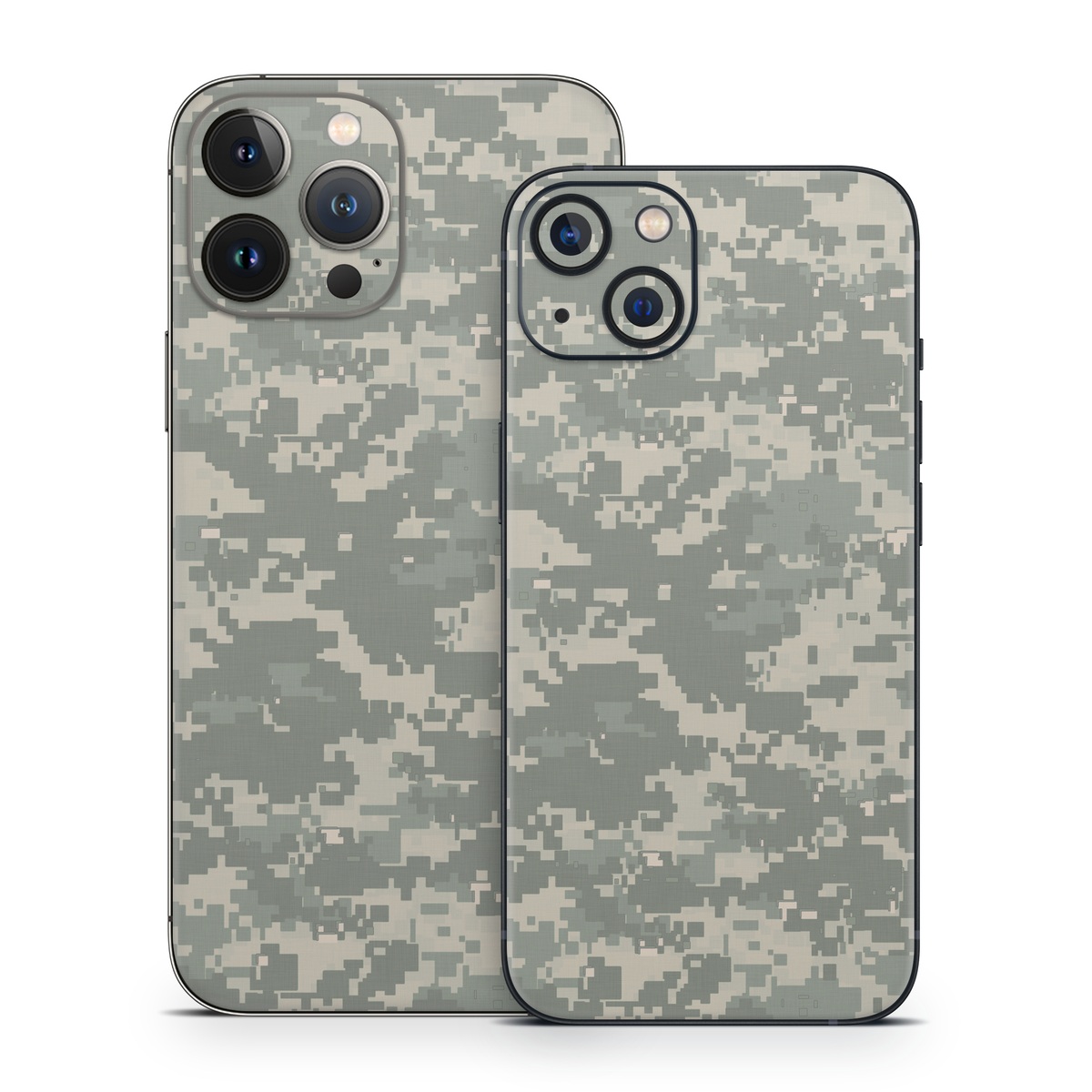 iPhone 13 Series Skin design of Military camouflage, Green, Pattern, Uniform, Camouflage, Design, Wallpaper, with gray, green colors