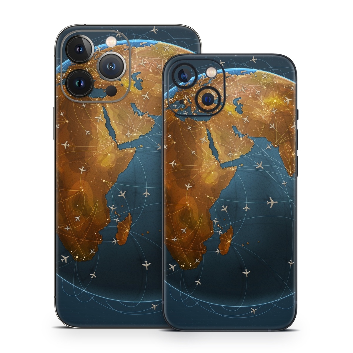 iPhone 13 Series Skin design of Planet, Earth, Astronomical object, World, Atmosphere, Globe, Space, Sky, Astronomy, Circle, with blue, yellow, brown colors