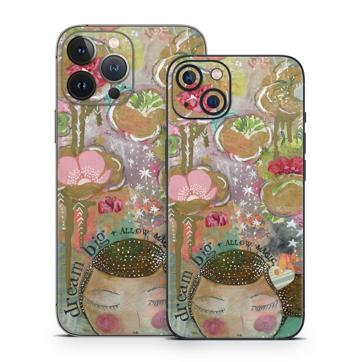 iPhone 13 Series Skin design of Painting, Pink, Illustration, Art, Child art, Watercolor paint, Drawing, Visual arts, Still life, with brown, pink, red, green, white, black, orange, gray colors