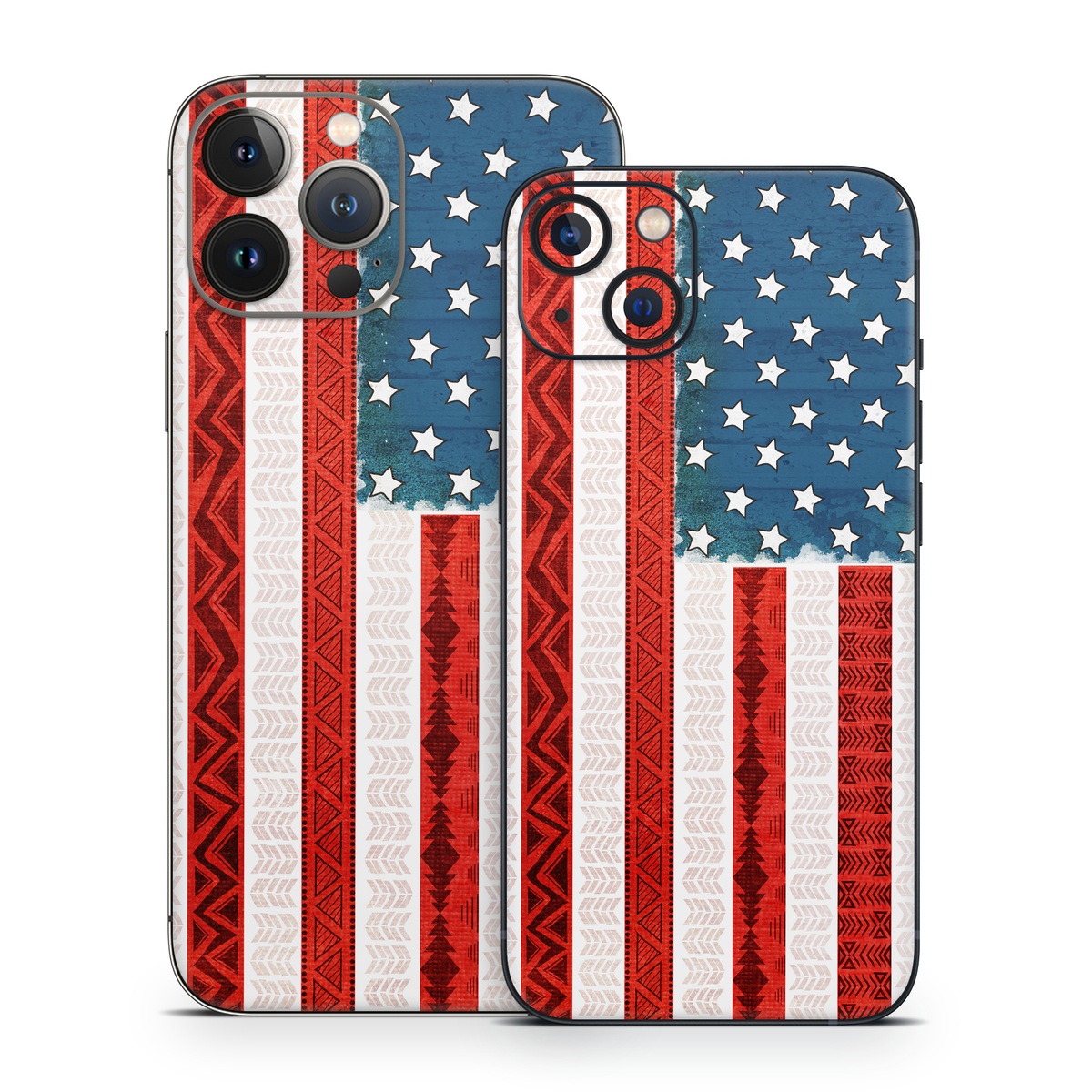 iPhone 13 Series Skin design of Flag, Flag of the united states, Red, Flag Day (USA), Line, Pattern, Textile, Independence day, Veterans day, Tablecloth, with red, blue, white colors