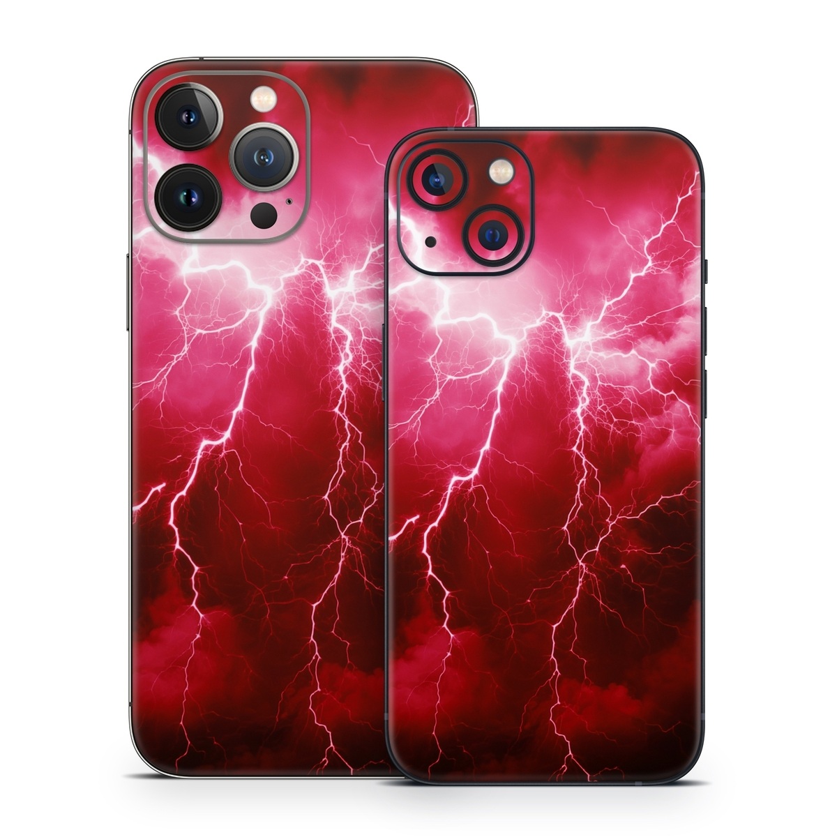 iPhone 13 Series Skin design of Thunder, Atmosphere, Sky, Light, Purple, Lighting, Water, Thunderstorm, Electricity, Pink, with black, red colors