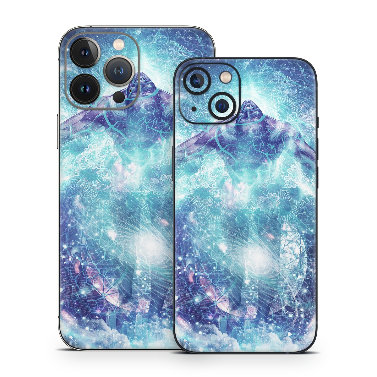 iPhone 13 Series Skin design of Outer space, Astronomical object, Universe, Space, Sky, Atmosphere, Fractal art, Nebula, Science, Star, with blue, black, red, yellow, white colors