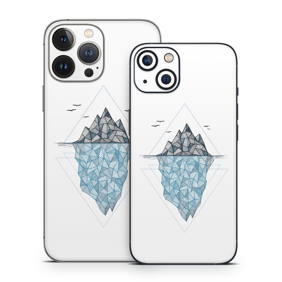 iPhone 13 Series Skin design of Line, Illustration, Design, Symmetry, Pattern, Triangle, Art, with white, black, gray, blue colors