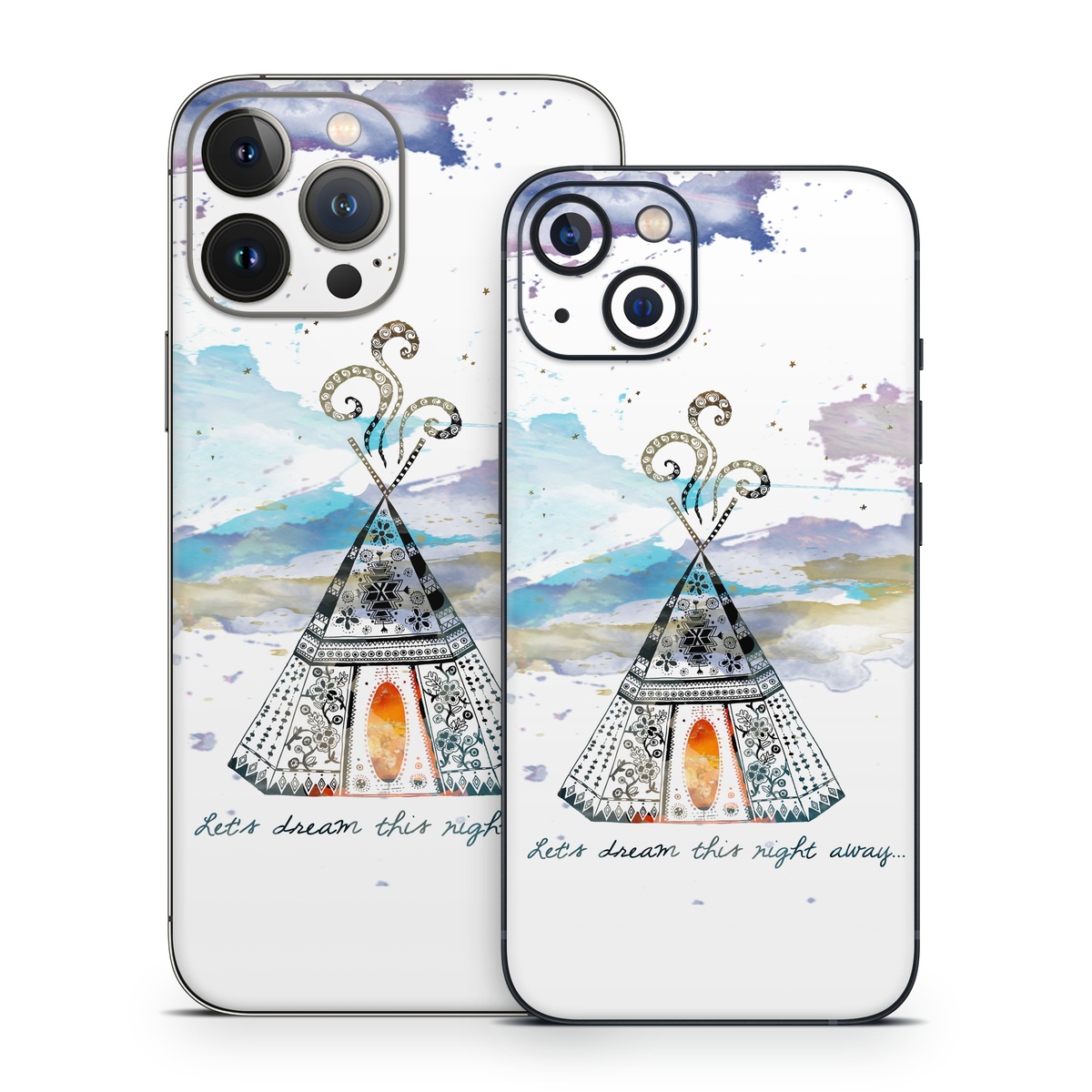 iPhone 13 Series Skin design of Illustration, Art, Graphics, Pole, Drawing, with blue, yellow, black, orange, purple colors