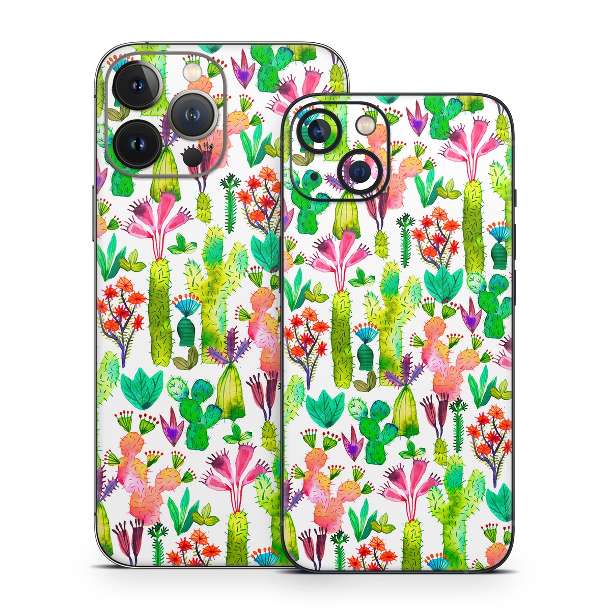 iPhone 13 Series Skin design of Pattern, Floral design, Plant, Wildflower, Wrapping paper, with white, green, red, purple, pink, black colors