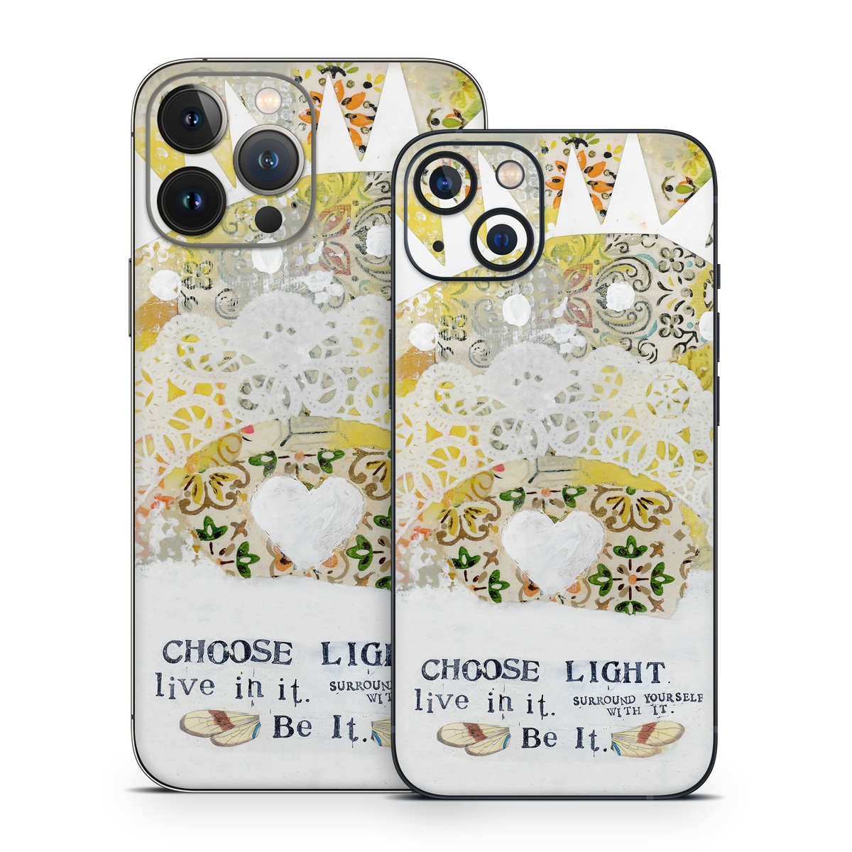 iPhone 13 Series Skin design of Font, Greeting card, with yellow, white, green, orange, red, black colors