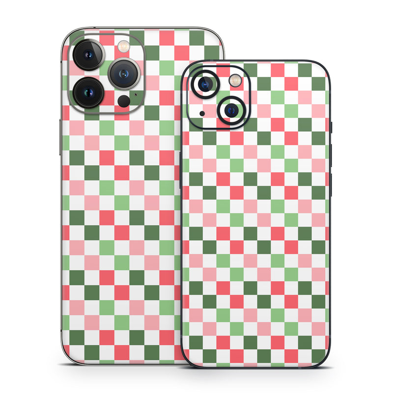 iPhone 13 Series Skin design of Red, Design, Graphics, with white, green, red, pink colors