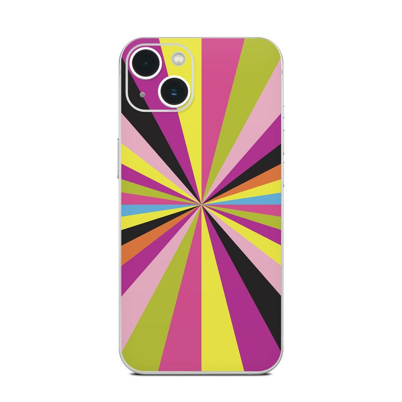 iPhone 13 Series Skin design of Colorfulness, Material property, Magenta, Symmetry, Tints and shades, Creative arts, Pattern, Electric blue, Art, Design, with black, pink, yellow, purple, green, blue, orange colors
