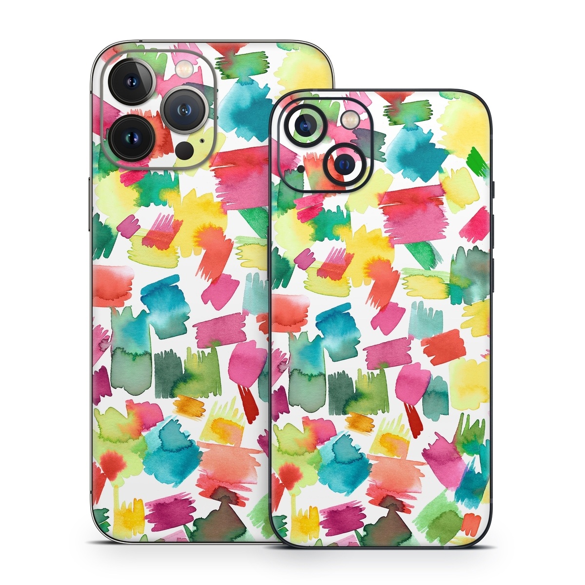 iPhone 13 Series Skin design of Colorfulness, Rectangle, Pattern, Art, Creative arts, Font, Circle, Tints and shades, Symmetry, Magenta, with white, red, pink, yellow, orange, green, blue colors