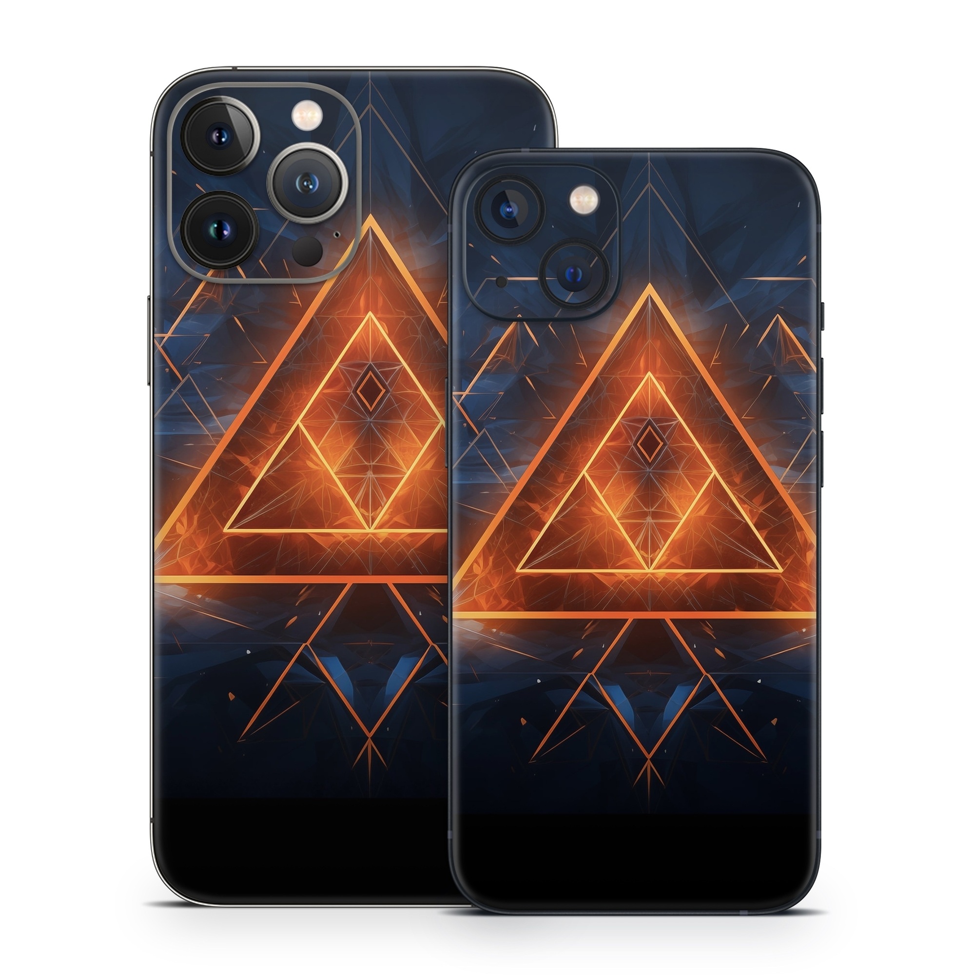 iPhone 13 Series Skin design of Sky, Atmosphere, Water, Triangle, Cloud, Electricity, Astronomical object, Tree, Star, Font, with black, white, orange, yellow, red, blue colors