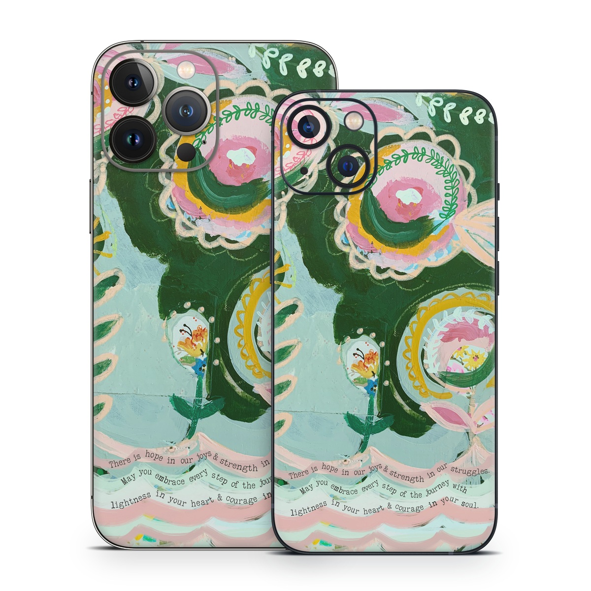 iPhone 13 Series Skin design of Textile, Art, Font, Creative arts, Pattern, Painting, Circle, Illustration, Motif, Drawing, with blue, green, pink, yellow, orange, black colors