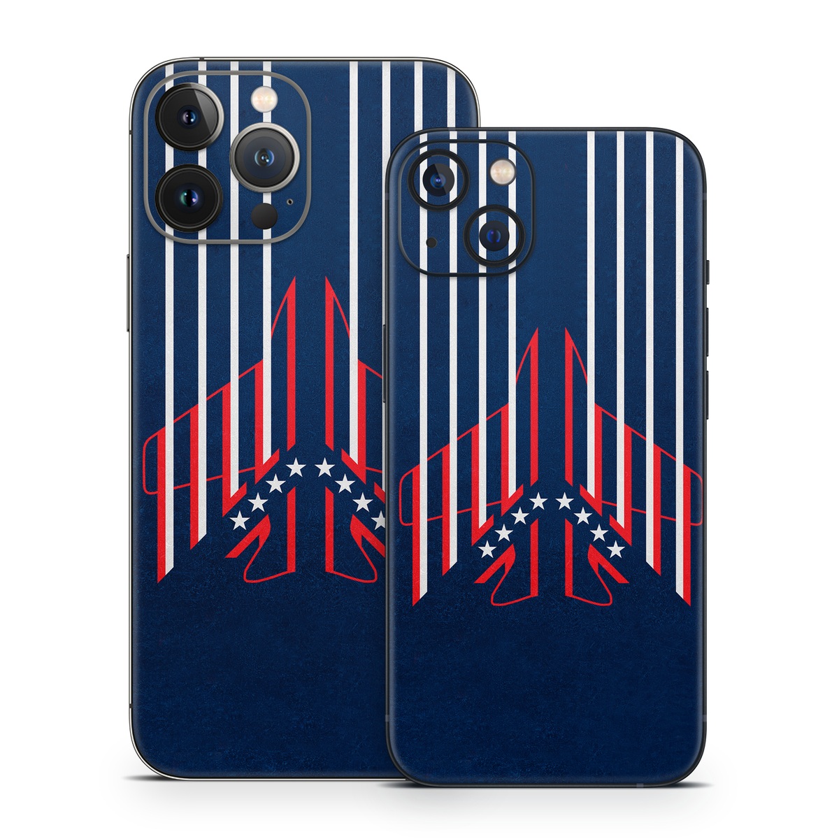 iPhone 13 Series Skin design of Sleeve, Font, Motor vehicle, T-shirt, Emblem, Poster, Electric blue, Symmetry, Symbol, Pattern, with blue, red, white colors
