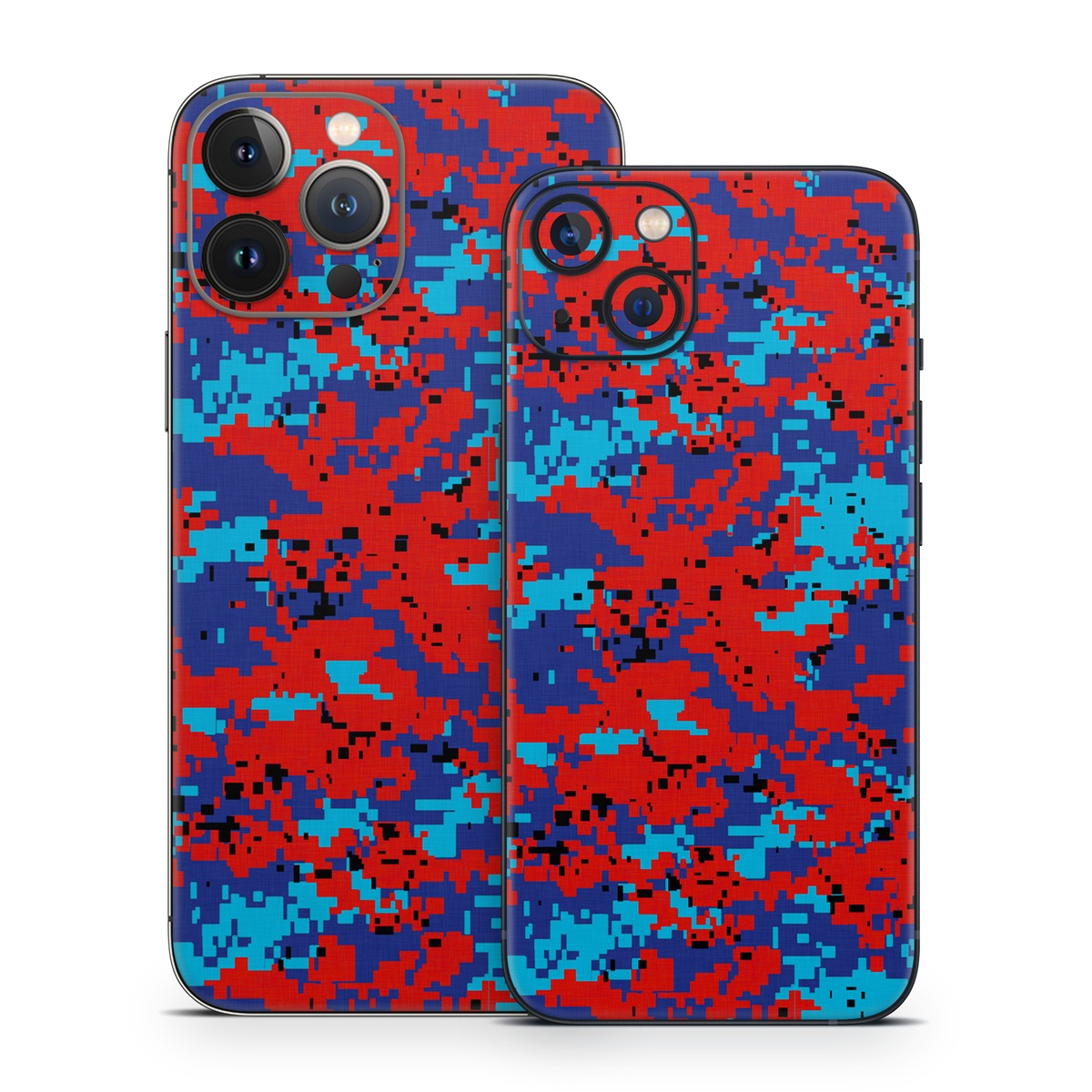 iPhone 13 Series Skin design of Blue, Red, Pattern, Textile, Electric blue, with blue, red colors