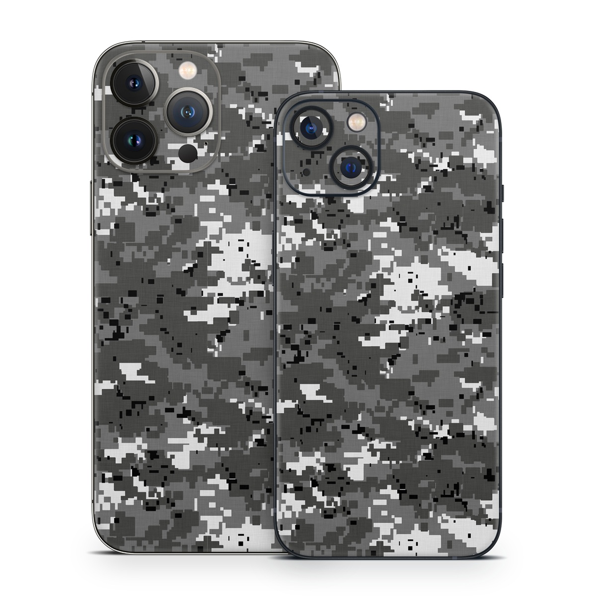 iPhone 13 Series Skin design of Military camouflage, Pattern, Camouflage, Design, Uniform, Metal, Black-and-white, with black, gray colors