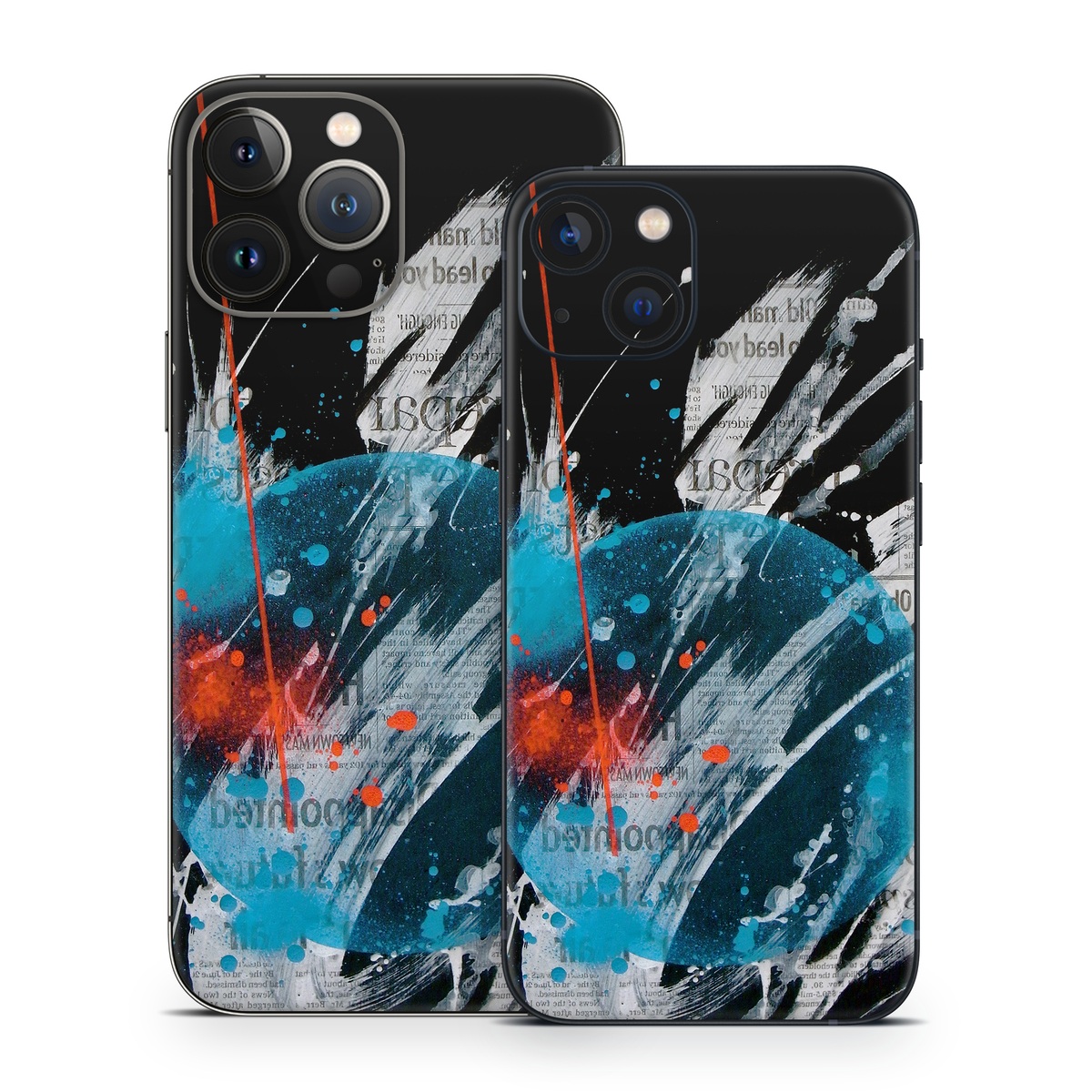 iPhone 13 Series Skin design of Graphic design, Illustration, Graphics, Design, Art, Space, World, with black, gray, blue, red colors