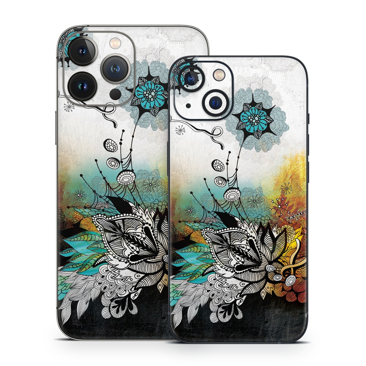 iPhone 13 Series Skin design of Graphic design, Illustration, Art, Design, Visual arts, Floral design, Font, Graphics, Modern art, Painting, with black, gray, red, green, blue colors
