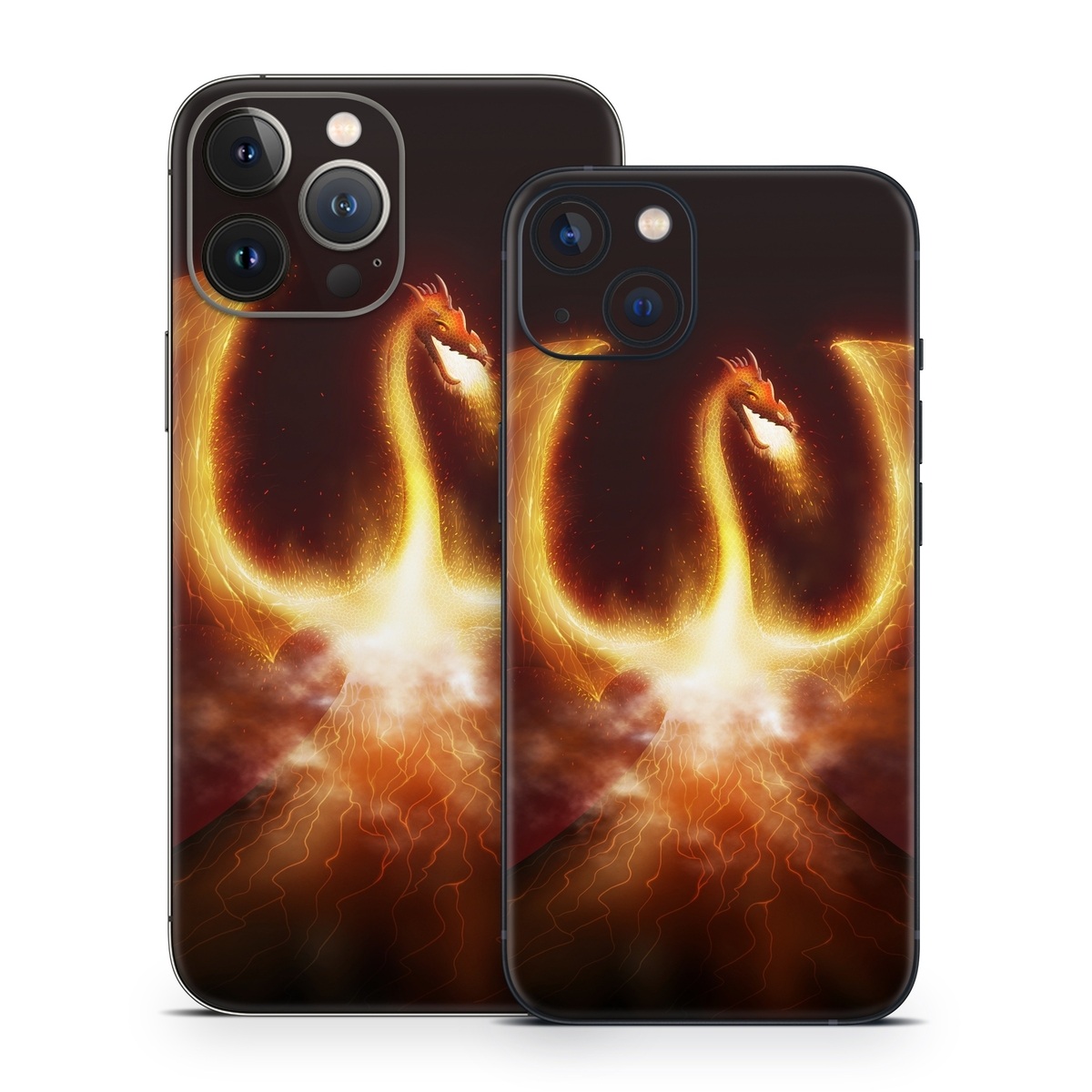 iPhone 13 Series Skin design of Light, Atmosphere, Orange, Space, Heat, Sky, Darkness, Art, Geological phenomenon, Universe, with black, red, green, pink colors