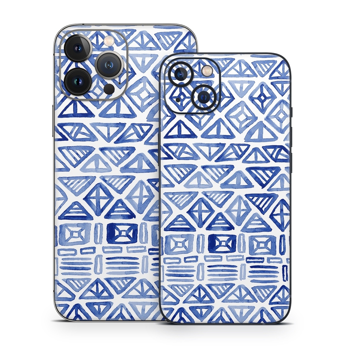 iPhone 13 Series Skin design of Pattern, Line, Design, Symmetry, Visual arts, Parallel, with white, blue colors